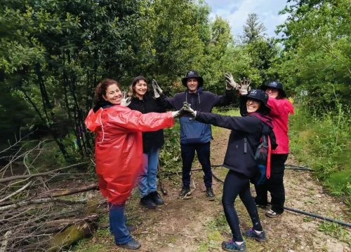 Equipa da SRAM em Team Building da Living Place na Mata do Bussaco.
