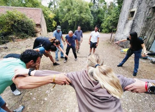 A empresa DEIBA em atividade de Team Building com a Living Place na Mata Nacional do Bussaco.